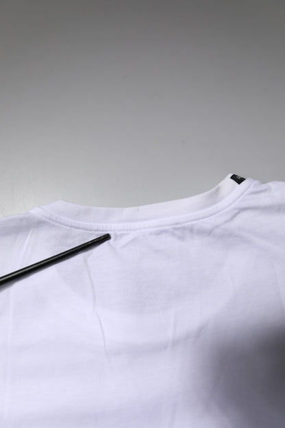Dolce &amp; Gabbana Hvit Kortermet Topp Med Rund Hals T-skjorte