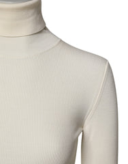 Dolce & Gabbana Cream Long Sleeves Turtleneck Slim Sweater