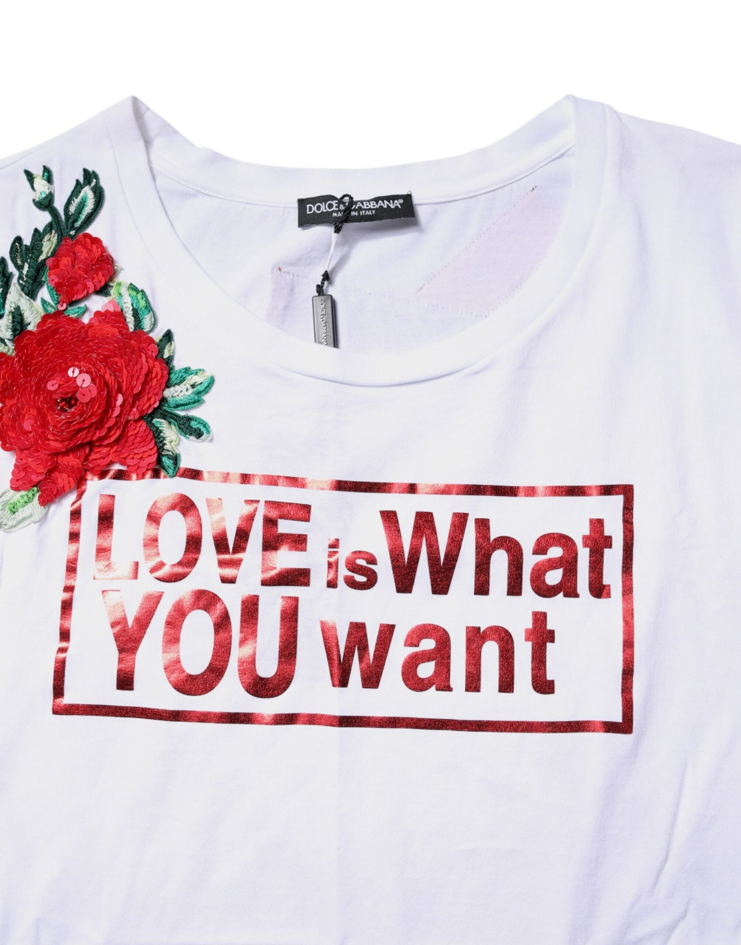 Dolce &amp; Gabbana Vitt Blommigt Ärmlös Linne med Grafiskt Tryck