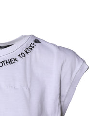 Dolce & Gabbana White Cotton Sleeveless Printed Tank T-shirt