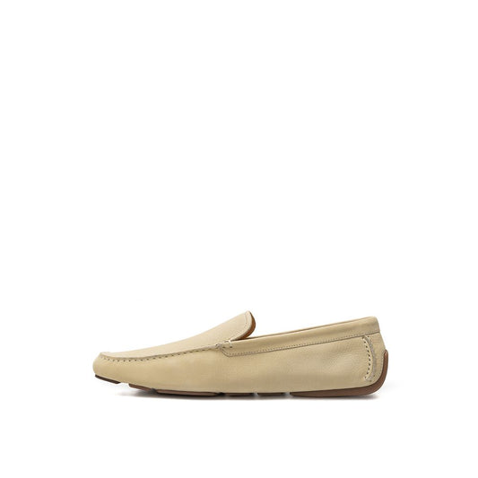 Bally Beige Lädermockasin