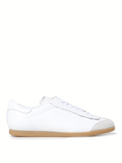 Maison Margiela Lave Fjærlette Sneakers i Skinn og Semsket Skinn