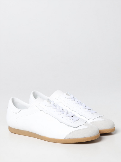 Maison Margiela Lave Fjærlette Sneakers i Skinn og Semsket Skinn