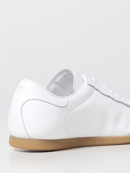 Maison Margiela Lave Fjærlette Sneakers i Skinn og Semsket Skinn