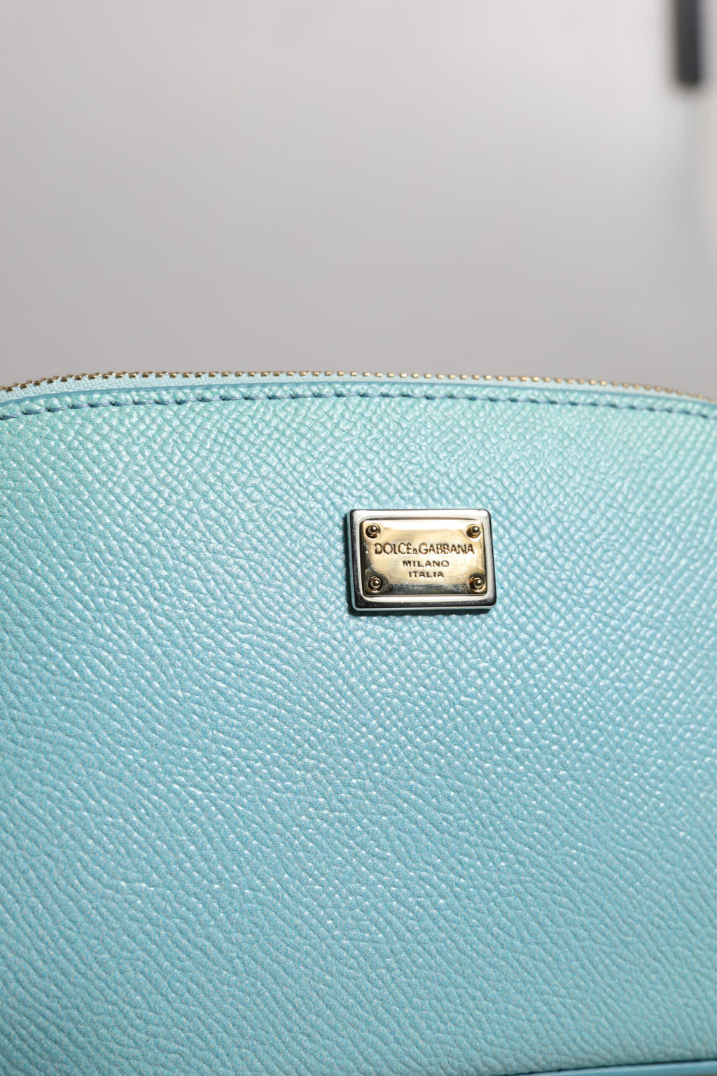 Lyseblå skinnveske Clutch Mini Purse Pouch Bag
