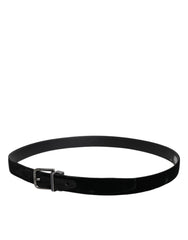 Dolce & Gabbana Black Leather Metal Buckle Classic Belt