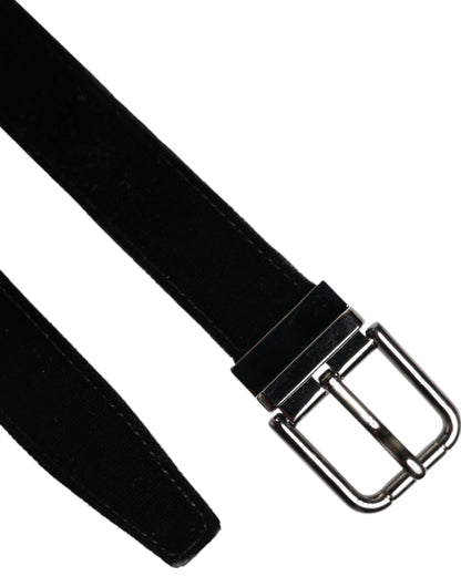 Dolce & Gabbana Black Leather Metal Buckle Classic Belt