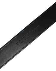 Dolce & Gabbana Blue Beige Leather Weaved Metal Buckle Belt