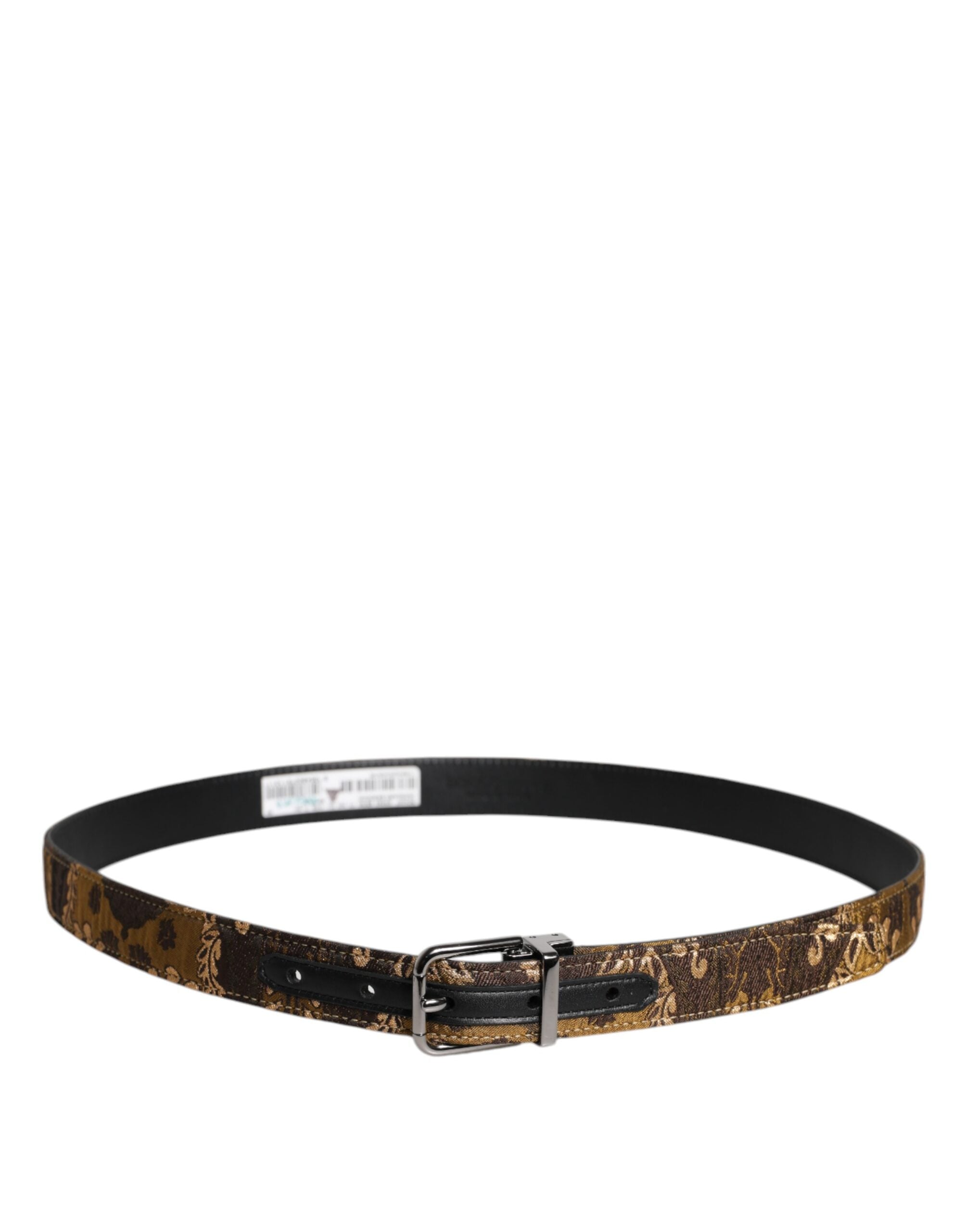 Flerfarget jacquard-skinnbelte med logospenne
