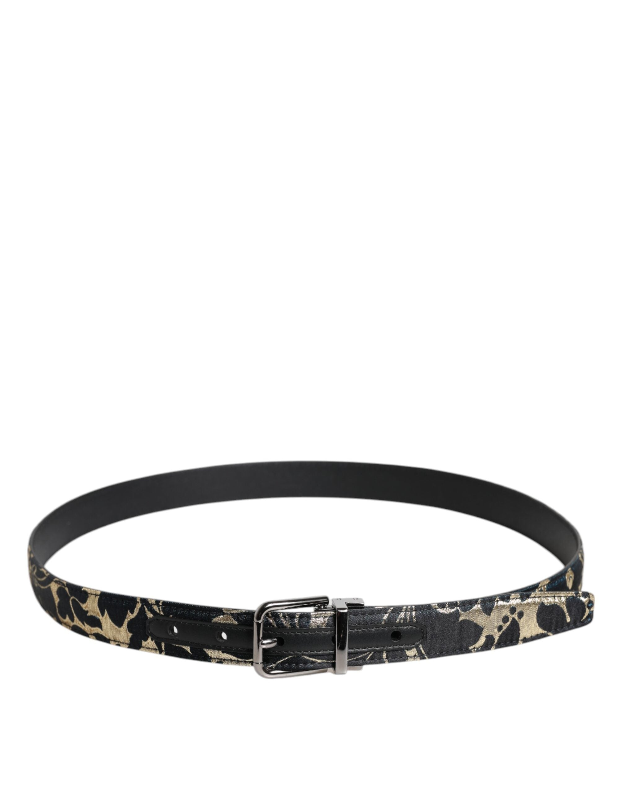 Flerfarget jacquard-skinnbelte med logospenne