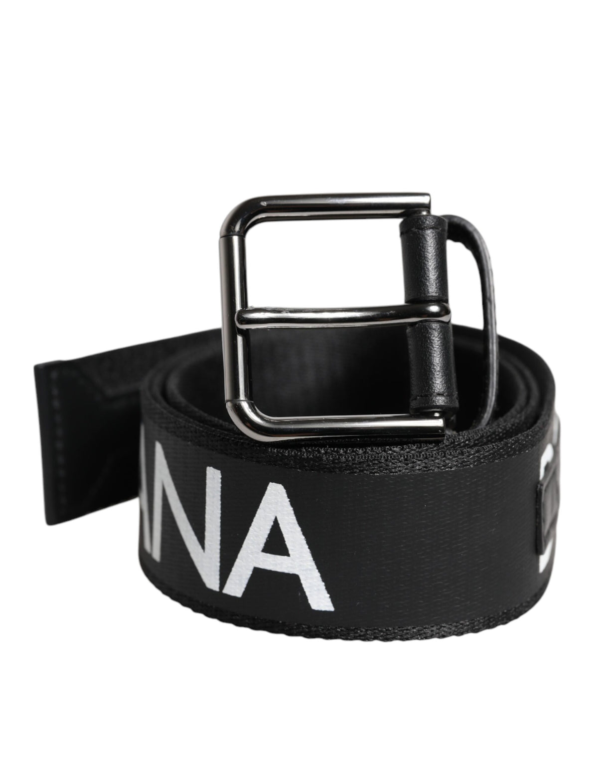 Dolce & Gabbana Black Leather Classic Metal Logo Buckle Belt