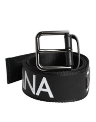 Dolce & Gabbana Black Leather Classic Metal Logo Buckle Belt