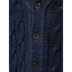 Cruciani Blue Cashmere Cardigan
