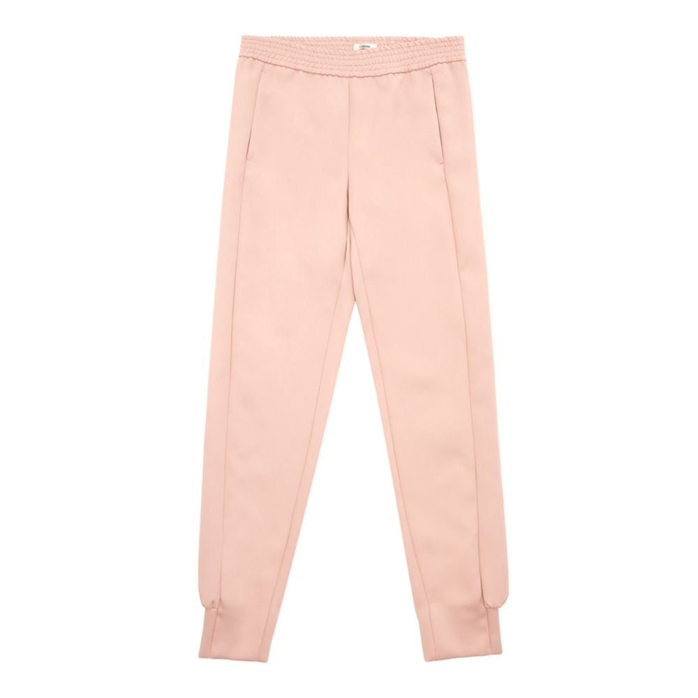 Eleganta rosa polyesterbyxor för kvinnor