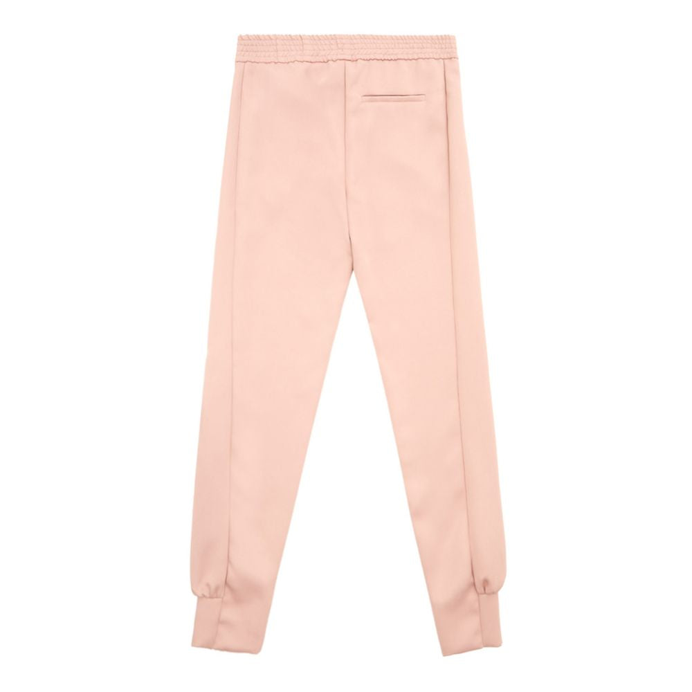Eleganta rosa polyesterbyxor för kvinnor