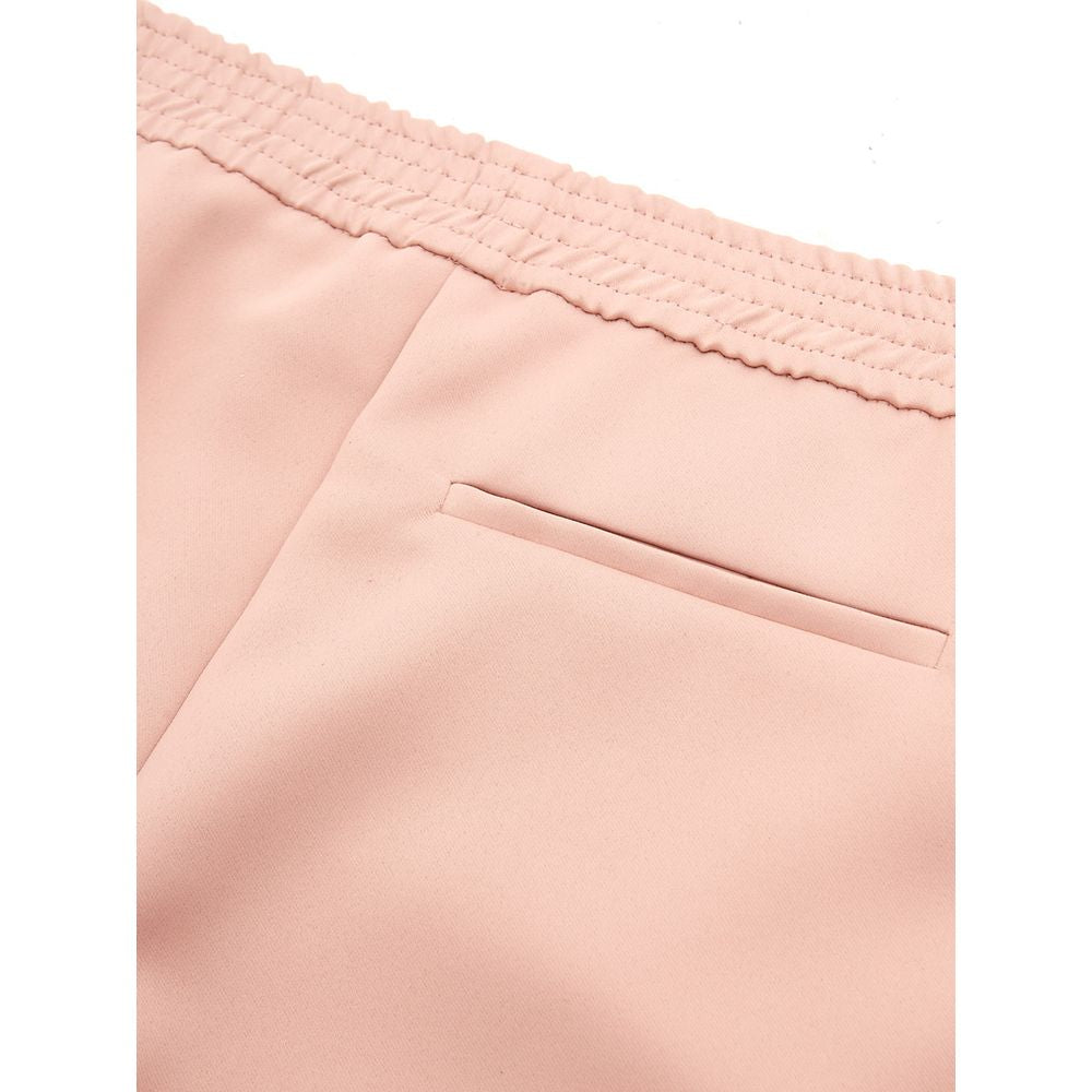 Eleganta rosa polyesterbyxor för kvinnor