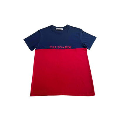 Trussardi Beachwear rød bomulls-T-skjorte for menn
