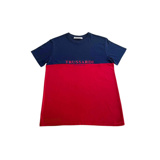 Trussardi Beachwear rød bomulls-T-skjorte for menn