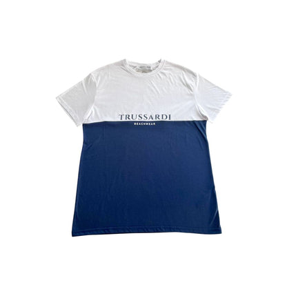 Trussardi Beachwear Blå Polyester Herre T-skjorte