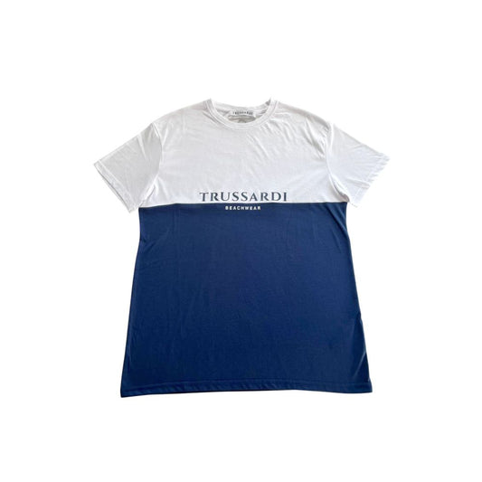 Trussardi Beachwear Blå Polyester Herre T-skjorte