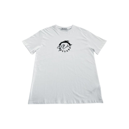 Trussardi Beachwear hvit bomulls-T-skjorte for menn
