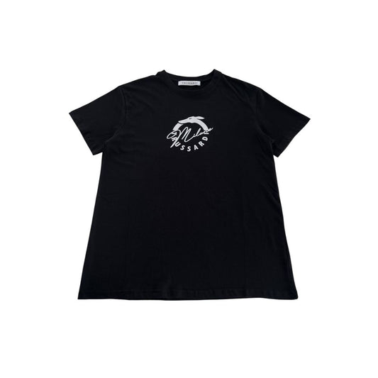 Trussardi Beachwear svart bomulls-T-skjorte for menn