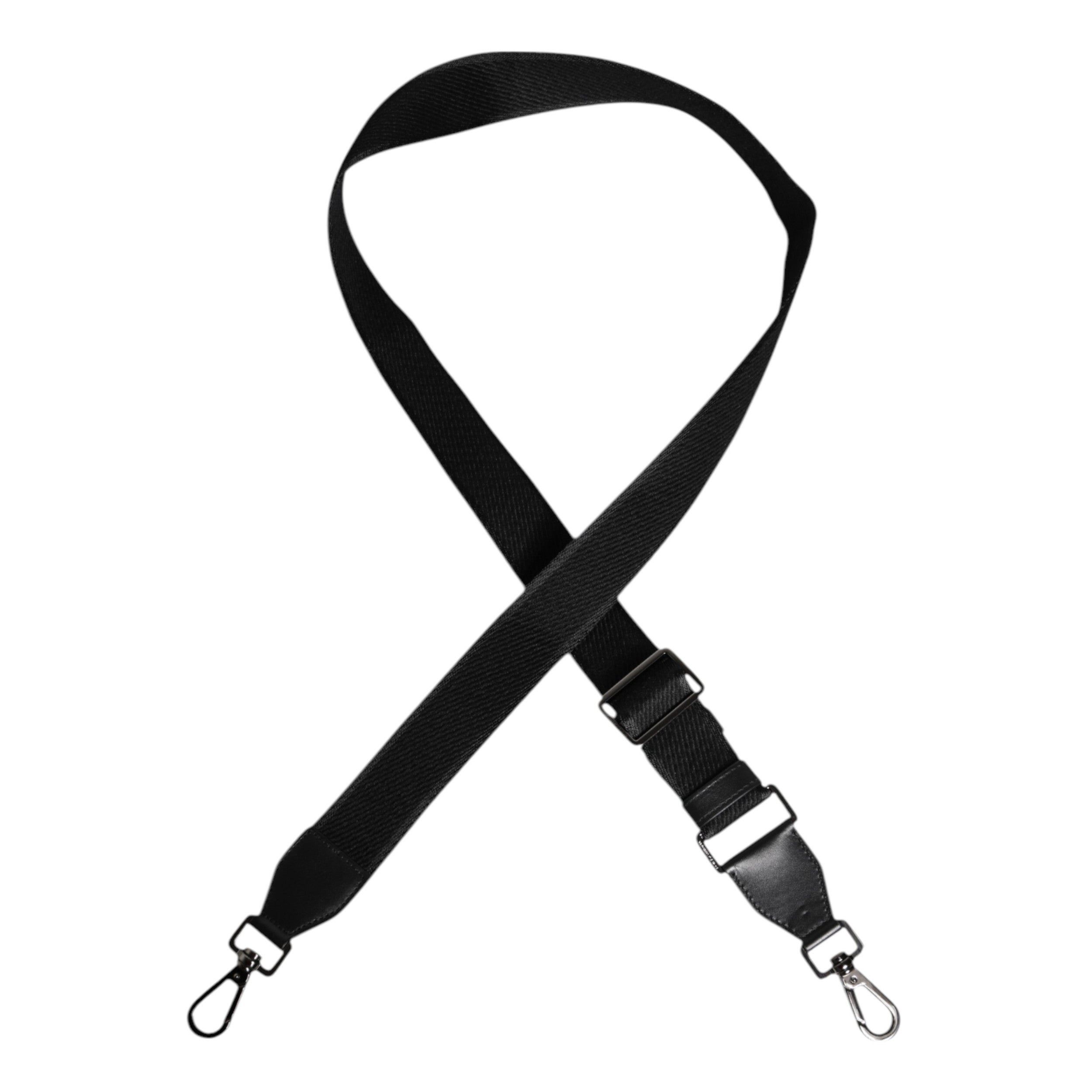 Dolce & Gabbana Black Solid Polyester Bag Handle Shoulder Strap