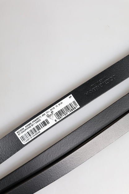 Dolce & Gabbana Black Leopard Classic Gold Metal Buckle Belt