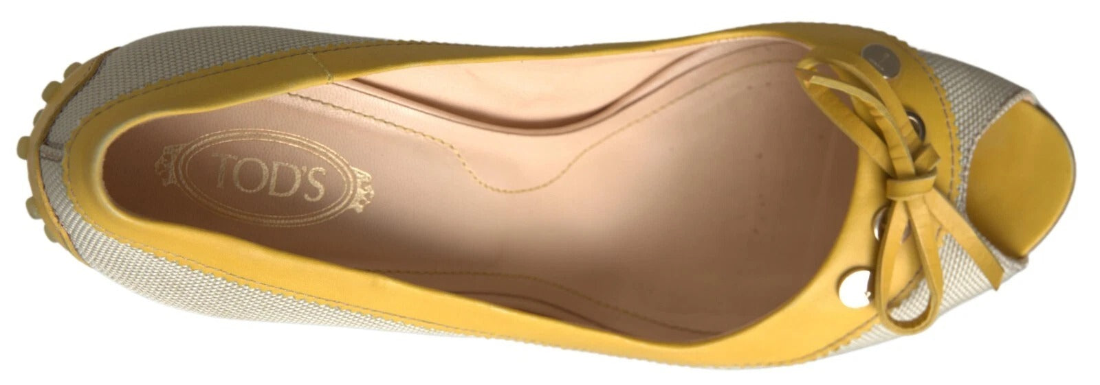 Gula Off White Peep Toe Pumps Skor
