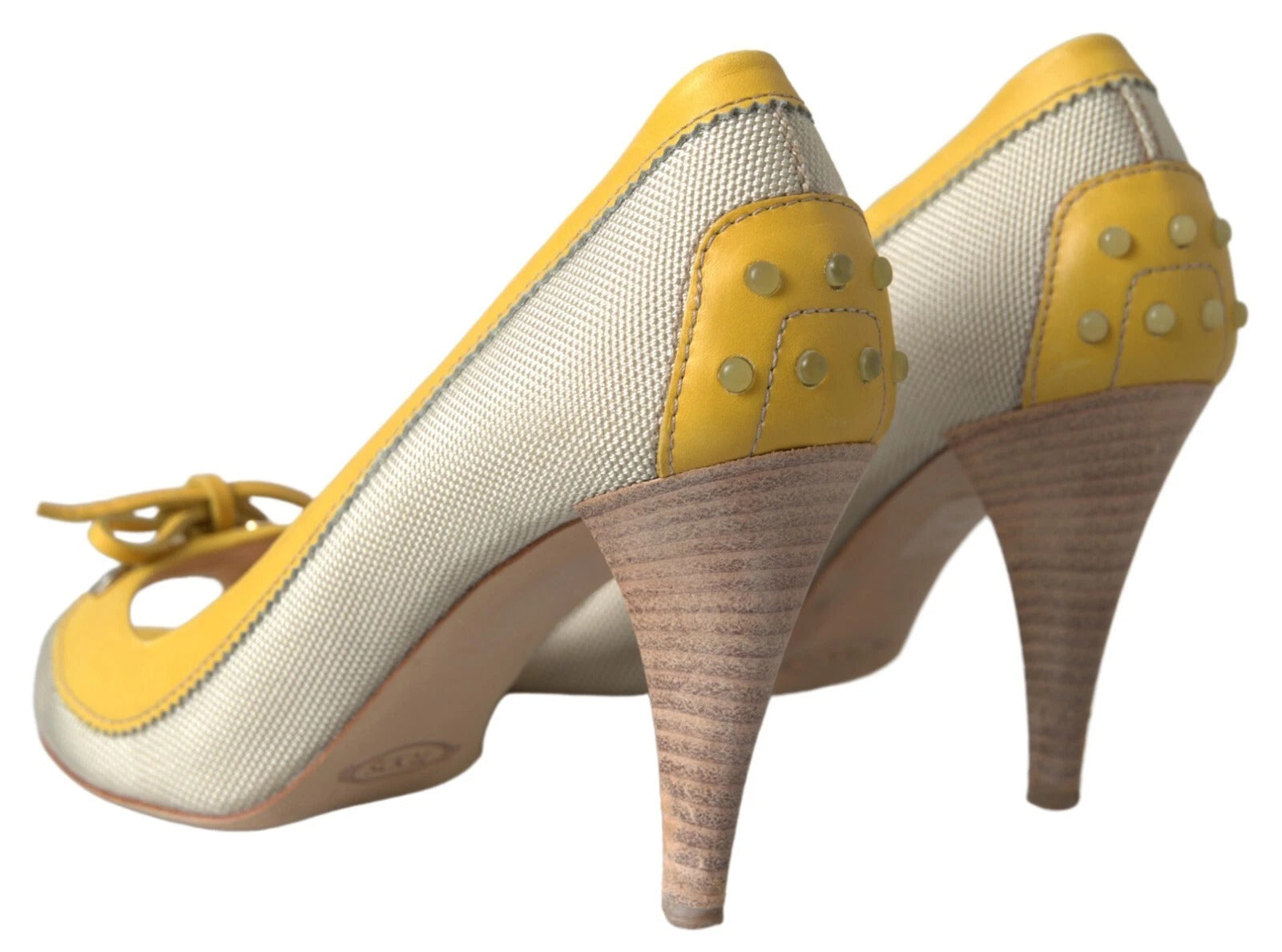Gula Off White Peep Toe Pumps Skor