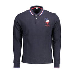 U.S. POLO ASSN. Blue Cotton Men Polo Shirt