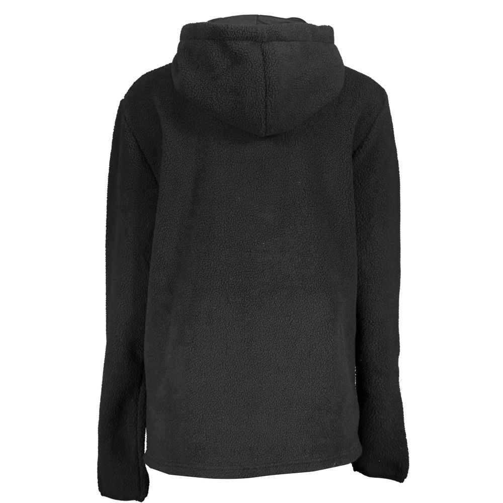 Elegant svart tröja med halv dragkedja