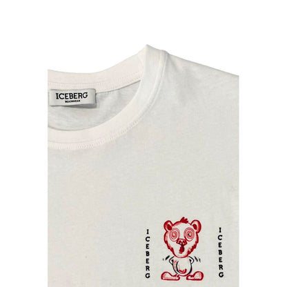 Isberg hvit bomulls-T-skjorte for menn