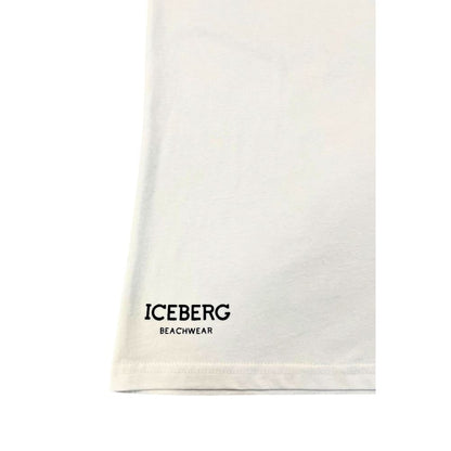 Isberg hvit bomulls-T-skjorte for menn