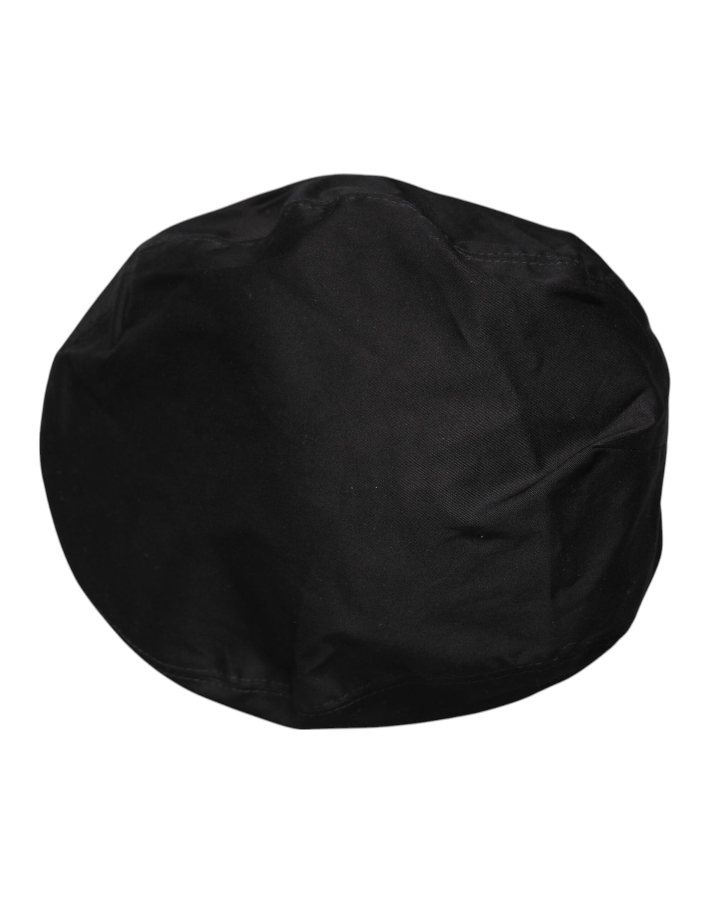 Dolce & Gabbana Black Cotton Newsboy Capello Cabbie Hat