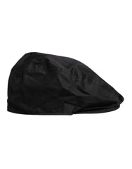 Dolce & Gabbana Black Cotton Newsboy Capello Cabbie Hat