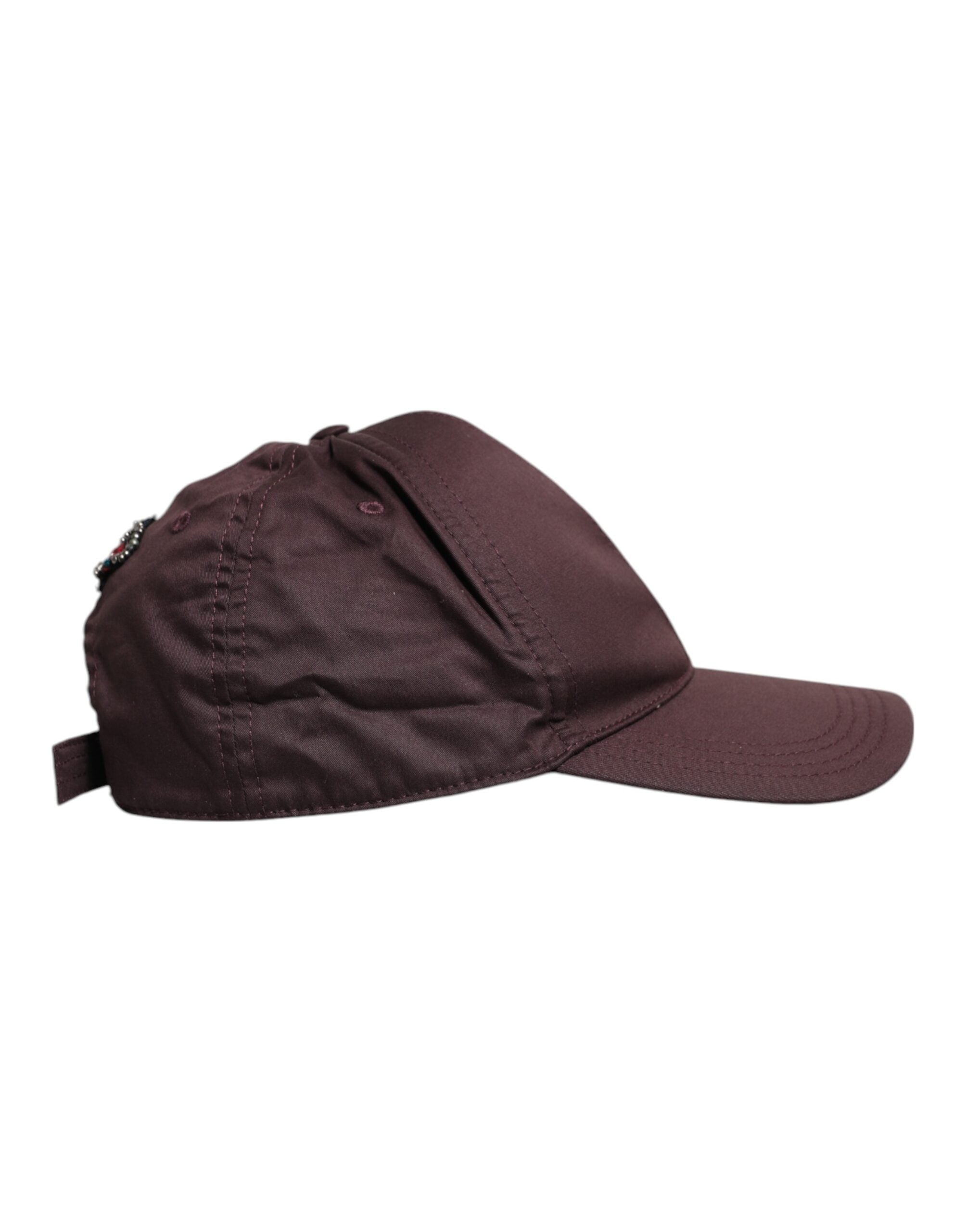 Dolce & Gabbana Brown Cotton DG Crown 6 Panels Baseball Cap