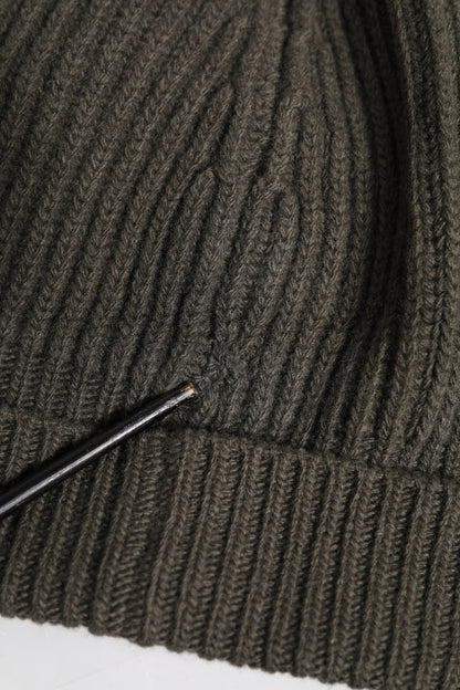 Dolce & Gabbana Green Wool DG Plaque Knitted Winter Beanie Hat