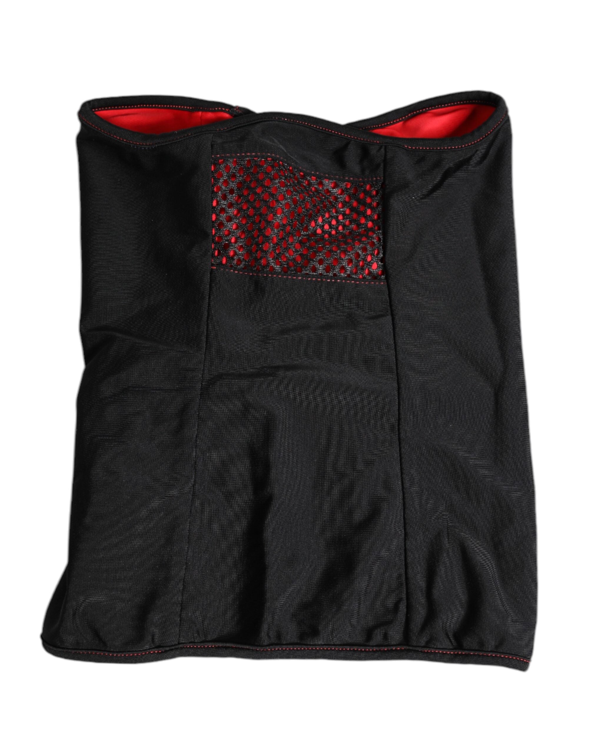 Svart strikket balaklava-skjerf i nylon