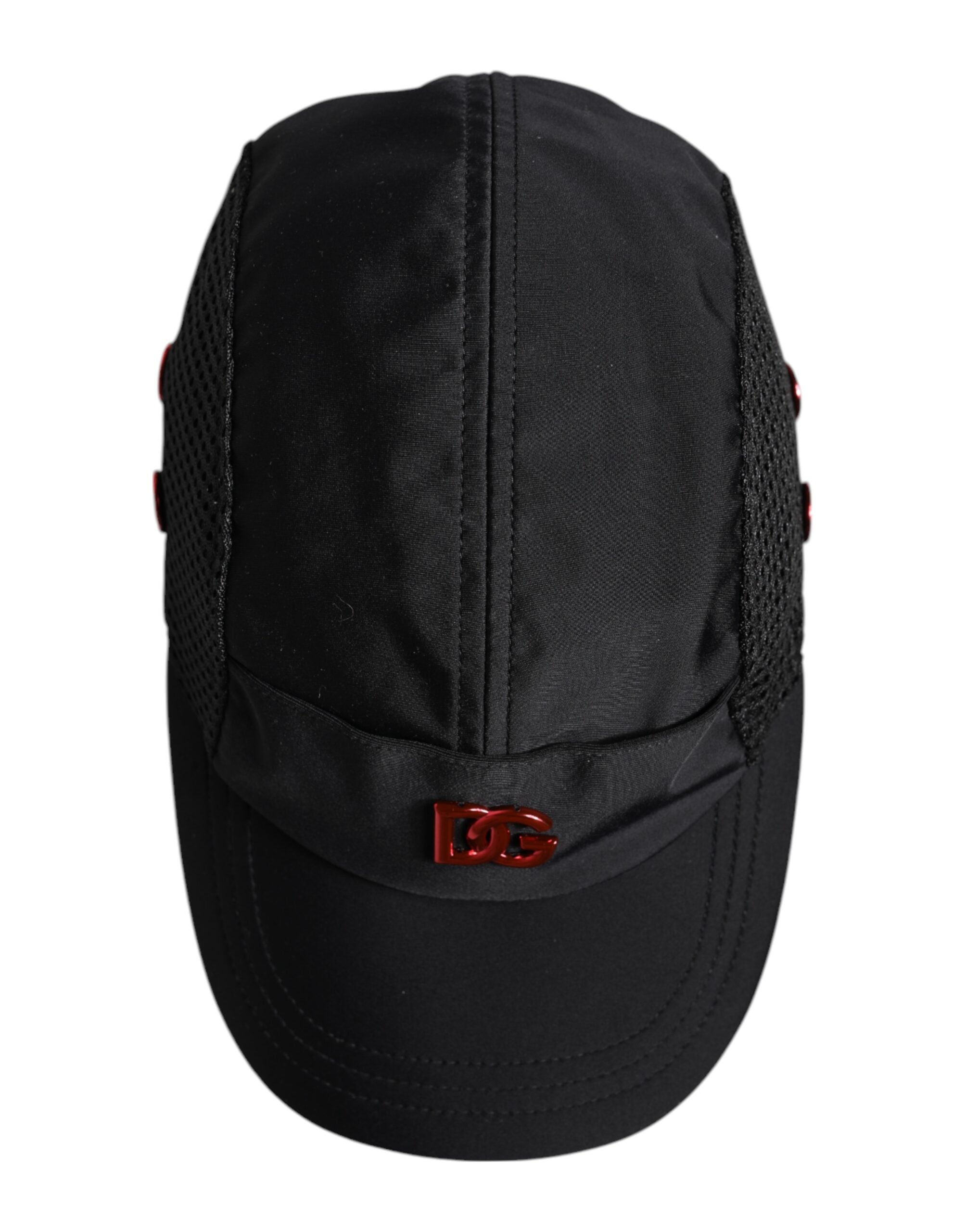 Dolce & Gabbana Black Nylon Logo 6 Panels Baseball Cap