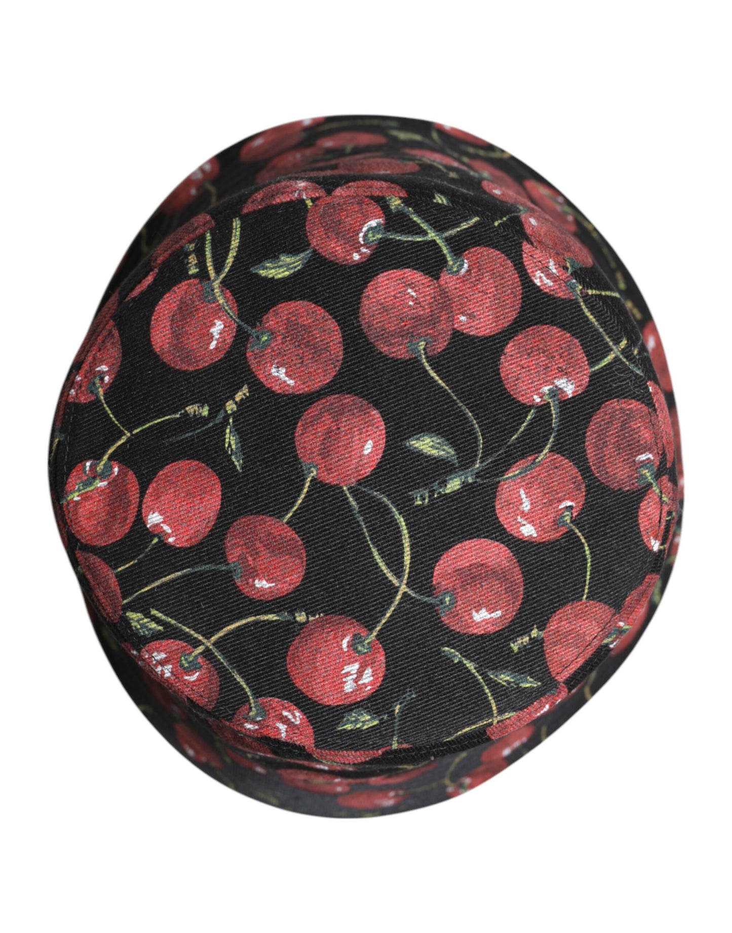 Dolce &amp; Gabbana Svart Bomullsmönstrad Bucket Hatt med Bred Brätte