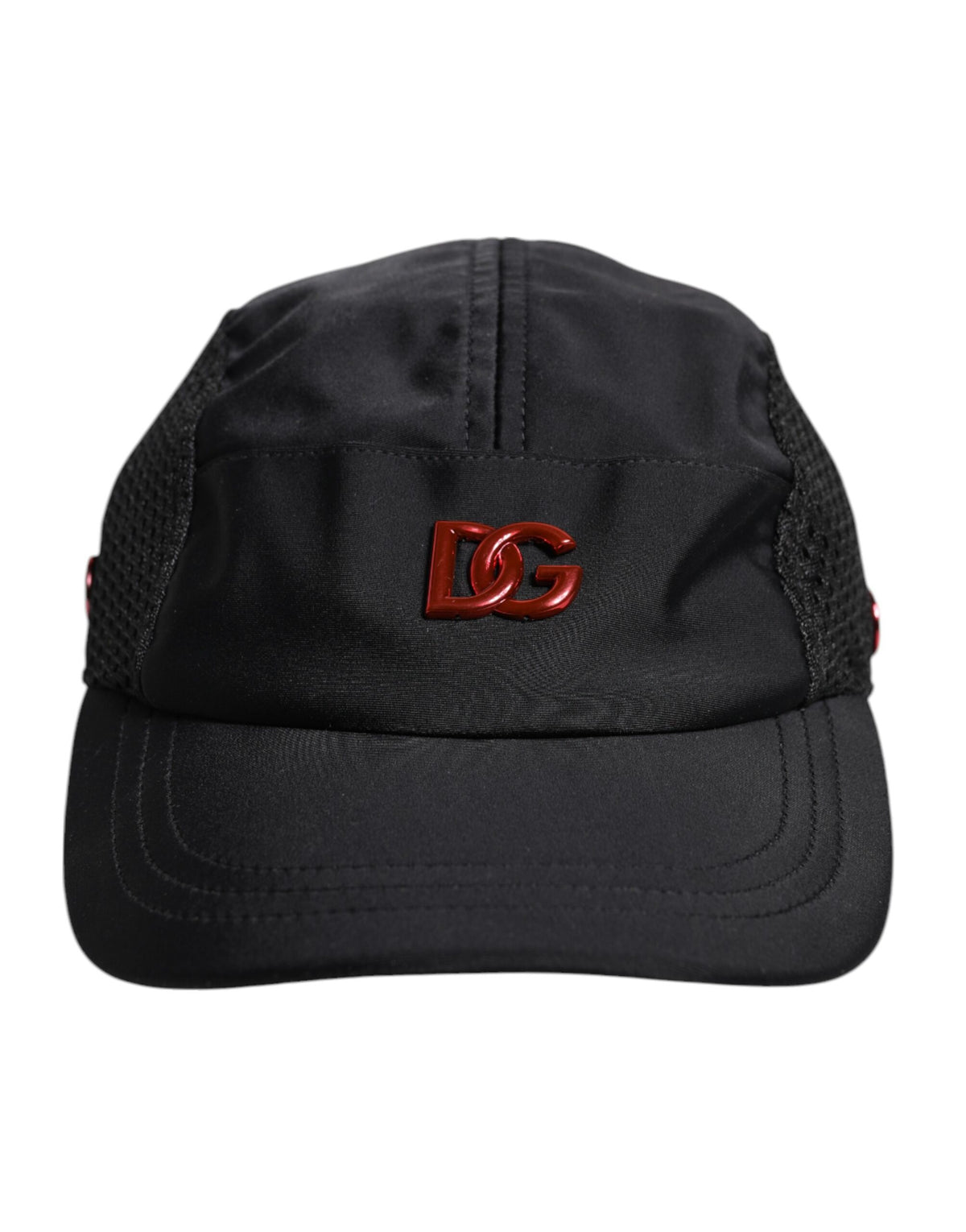 Dolce & Gabbana Black Nylon DG Logo 6 Panels Baseball Cap