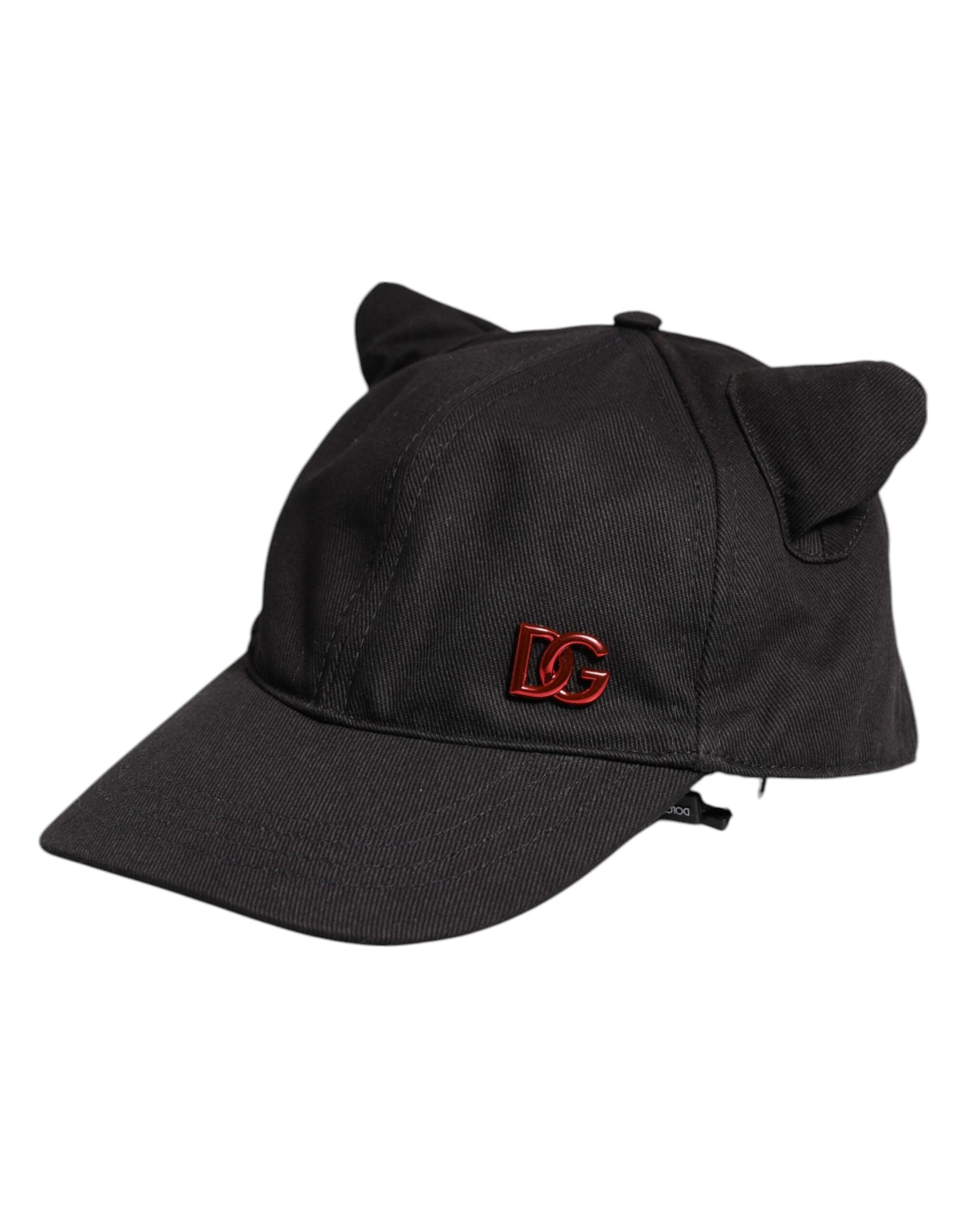 Dolce &amp; Gabbana svart bomullslogomerke 6-panels baseballcaps