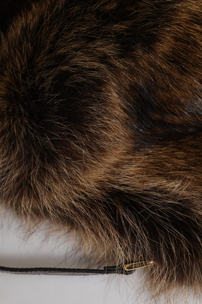 Dolce & Gabbana Brown Fur Women Bucket Hat