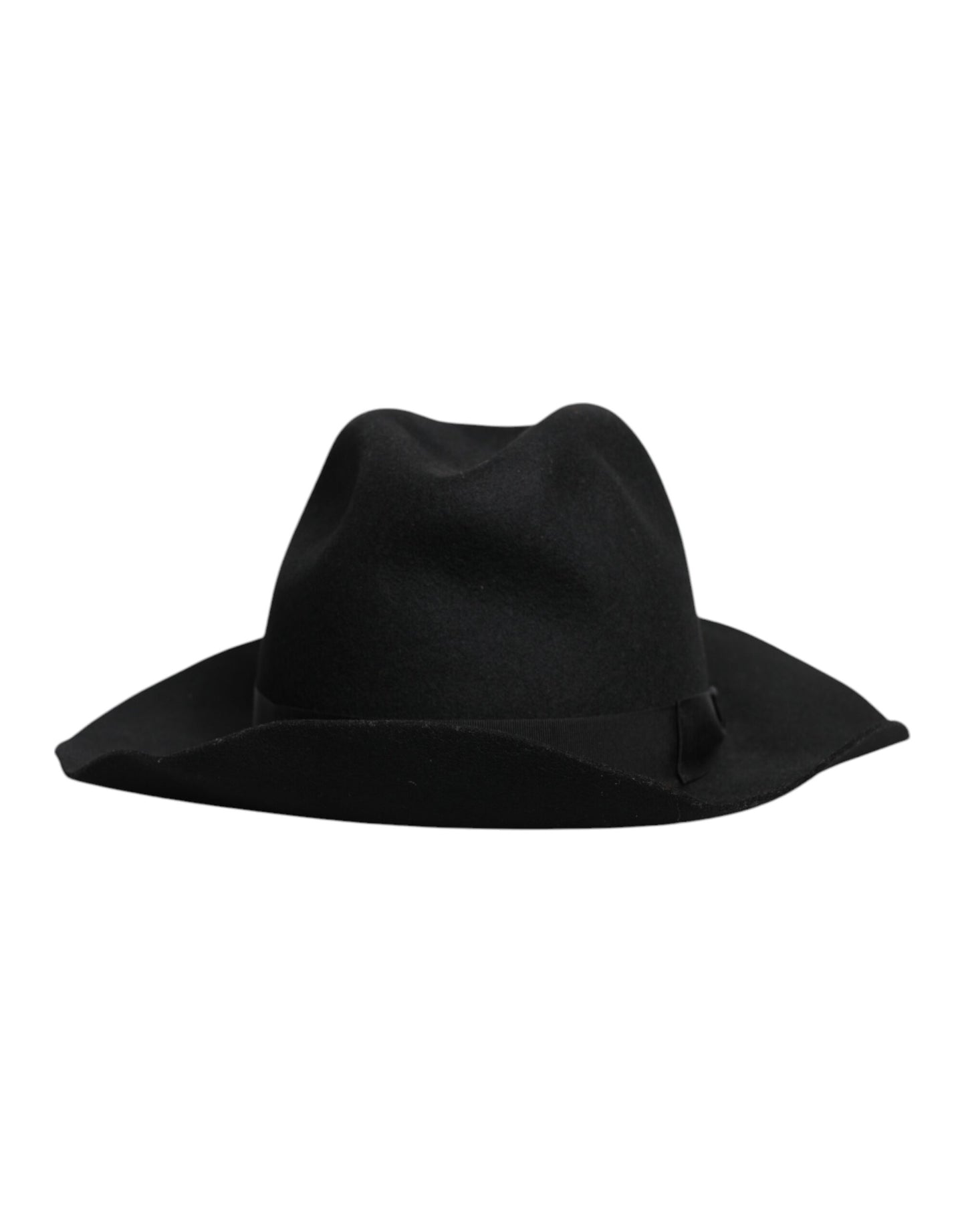 Dolce & Gabbana Black Wide Brim Trilby Fedora Hat