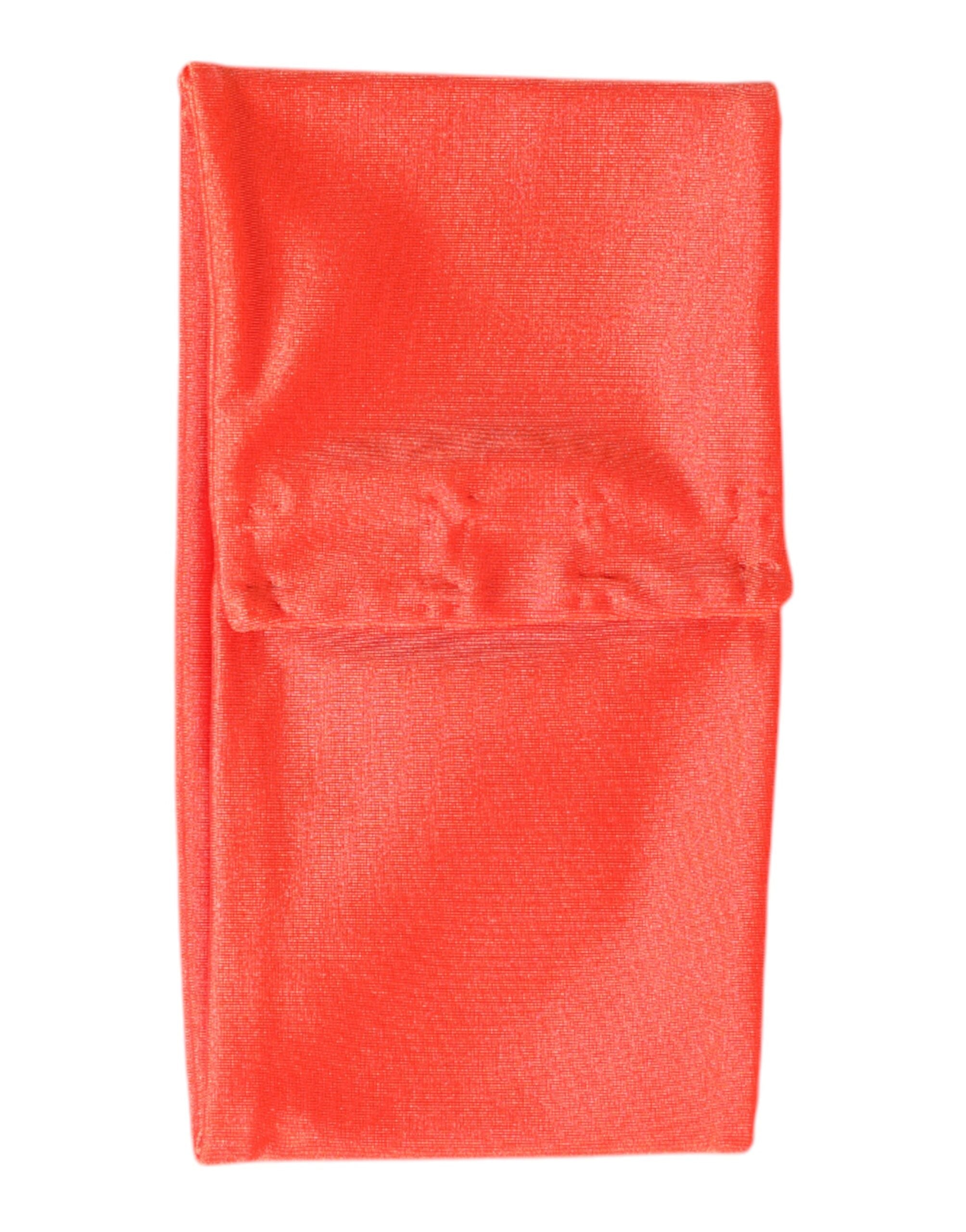Oransje nylon stretch halsvarmerskjerf til kvinner