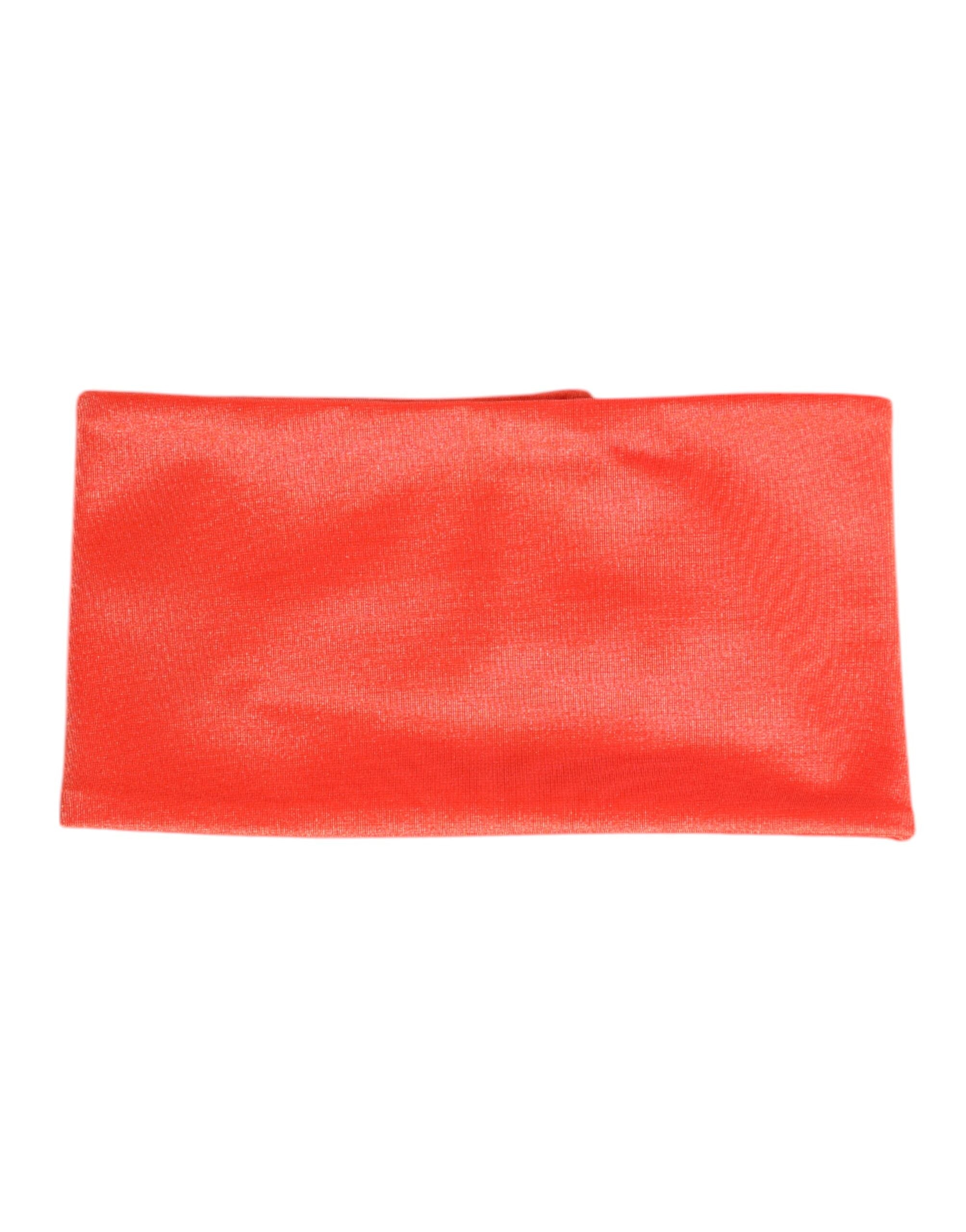 Oransje nylon stretch halsvarmerskjerf til kvinner
