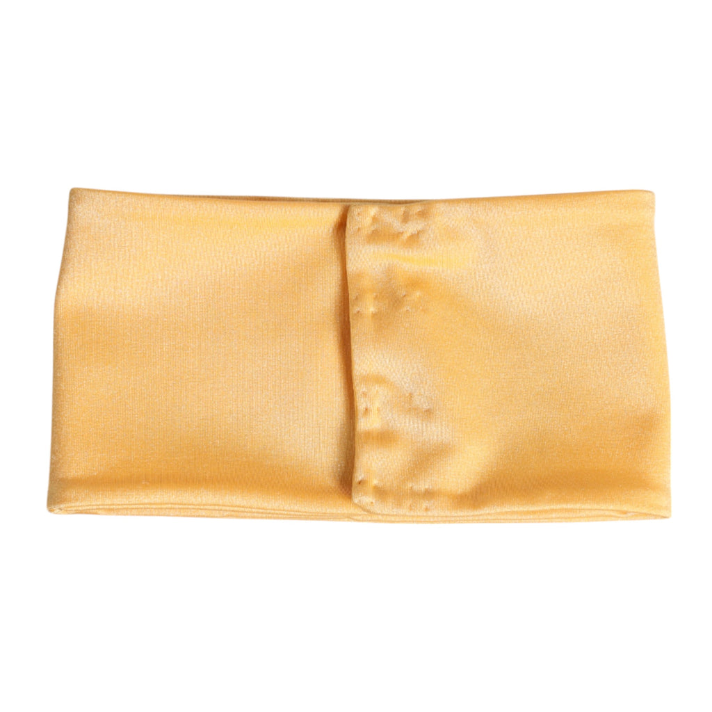 Gult nylon stretch halsvarmerskjerf for kvinner