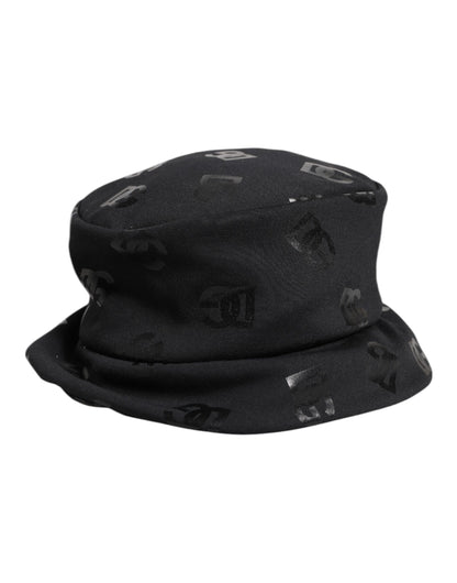 Dolce &amp; Gabbana svart DG monogram polyester jacquard bøttehatt