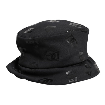 Dolce &amp; Gabbana svart DG monogram polyester jacquard bøttehatt